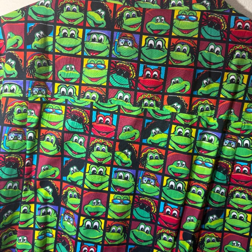 Señor Frog Button Up Shirt Men's Large Frog Print All Over Cotton - Picture 10 of 15